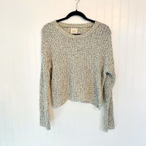 Harper Heritage Blue and White Marble Knit Sweater - Small